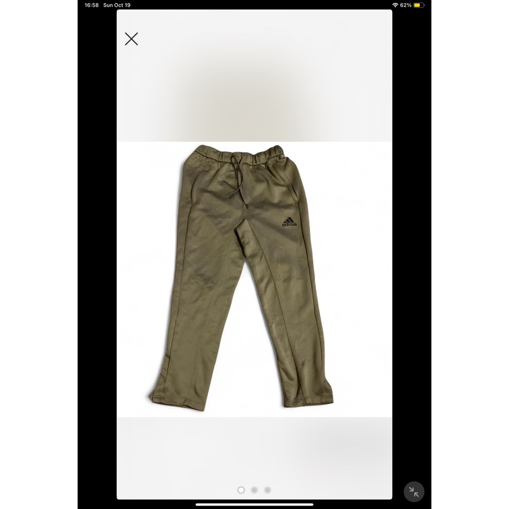 Adidas adjustable Waist khaki pull on pants